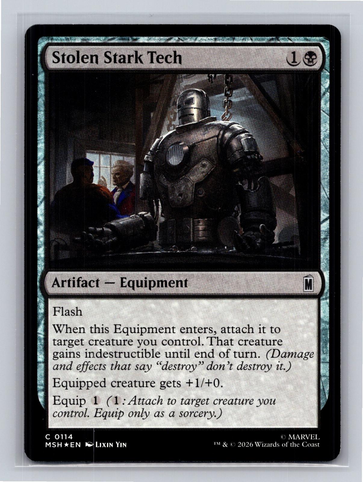 Stolen Stark Tech Marvel Super Heroes Magic: The Gathering Foil Near Mint