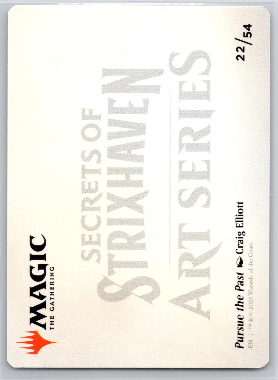 Pursue the Past(Gold-Stamped Signature) Art Series:Secrets of Strixhaven M:TG NM