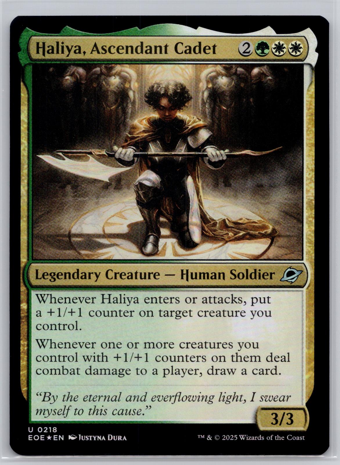 Haliya, Ascendant Cadet Edge of Eternities Magic: The Gathering Foil Near Mint