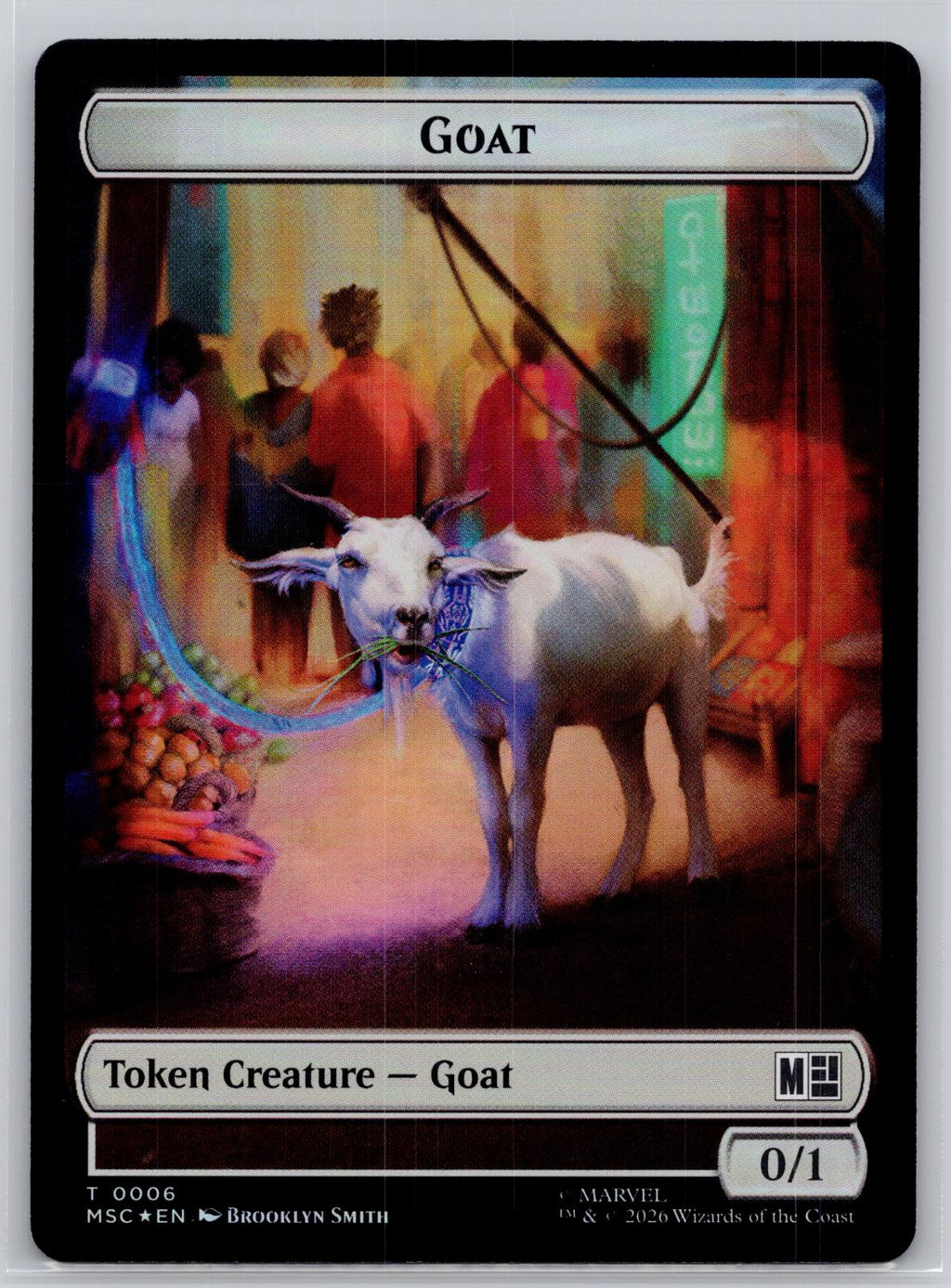 Goat // Construct 2-Sided Token Holo Commander: Marvel Super Heroes M:TG Foil NM