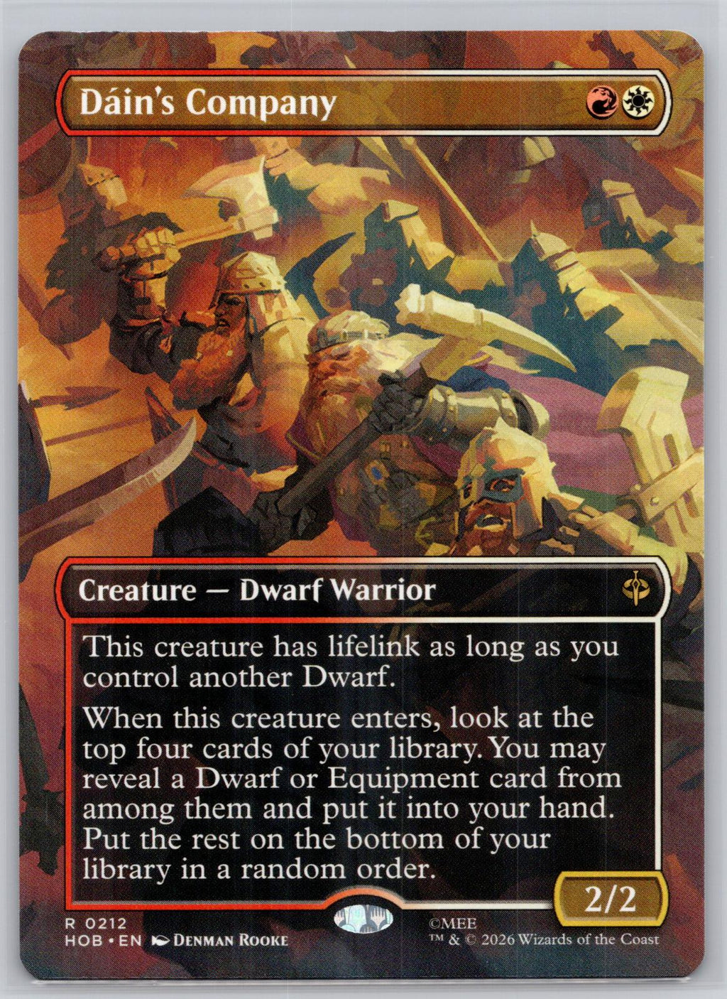 Dain's Company (Borderless) The Hobbit Magic: The Gathering Near Mint