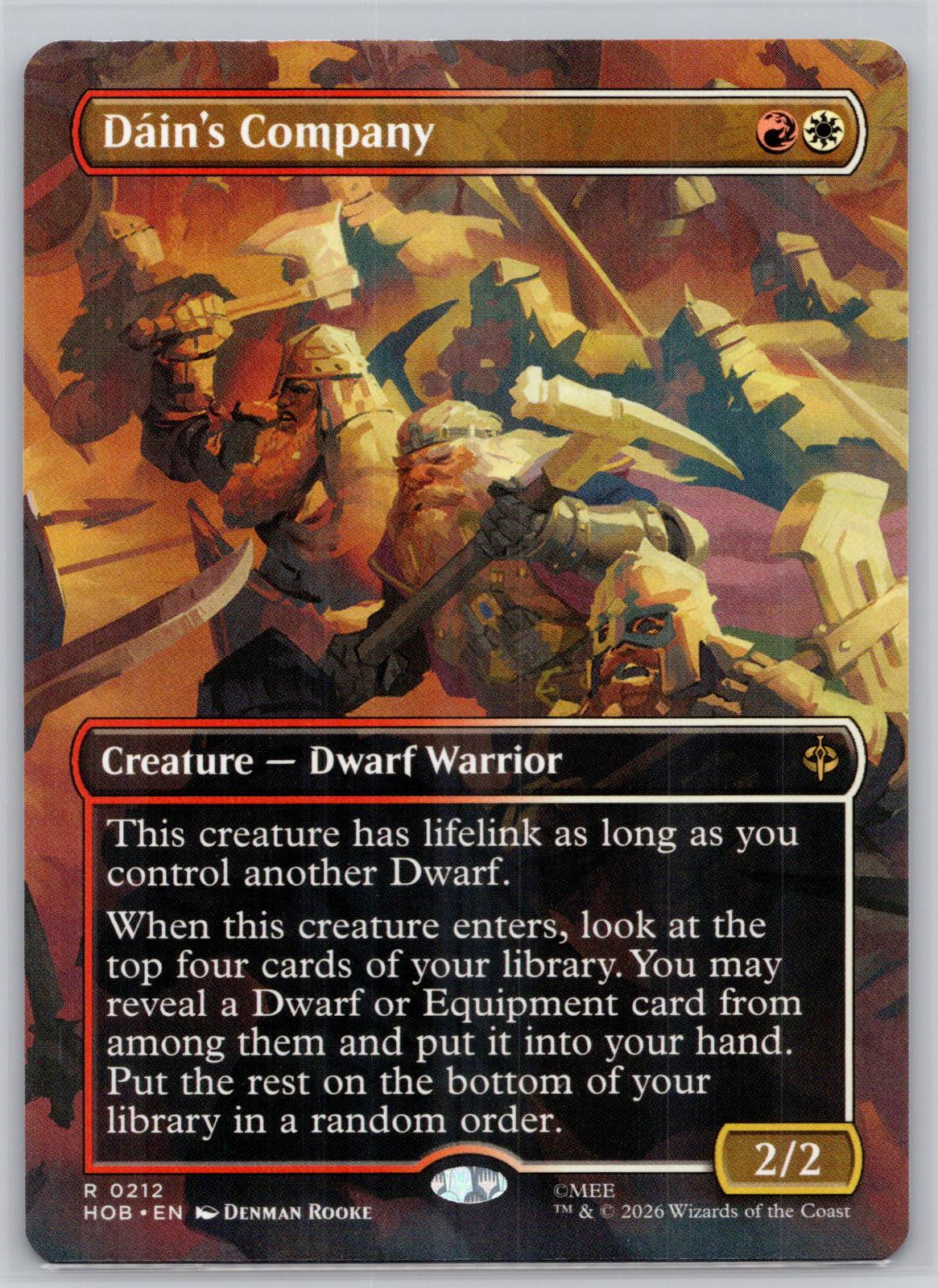 Dain's Company (Borderless) The Hobbit Magic: The Gathering Near Mint