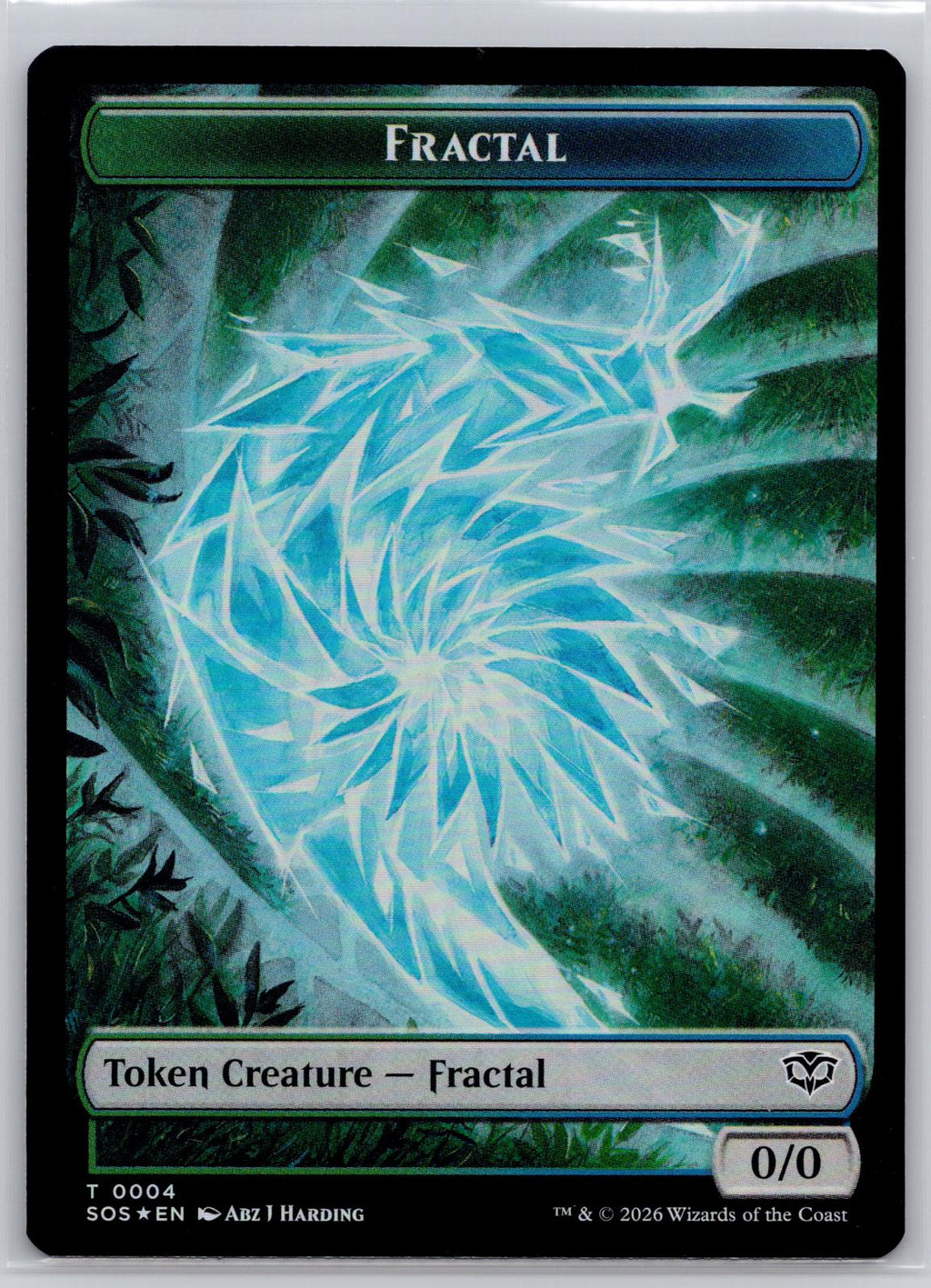 Fractal // Inkling Double-Sided Token Secrets of Strixhaven M:TG Foil NM