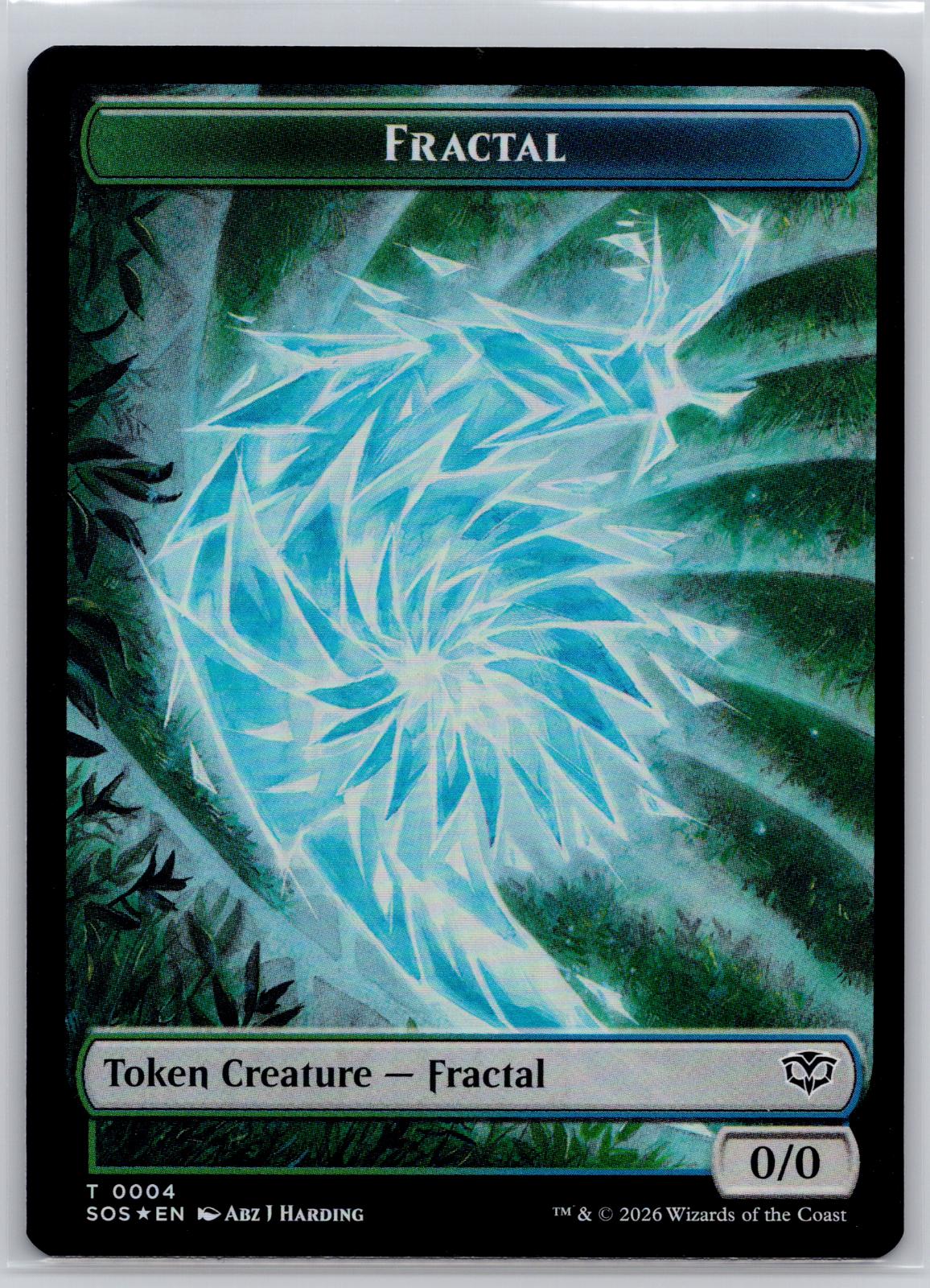 Fractal // Inkling Double-Sided Token Secrets of Strixhaven M:TG Foil NM