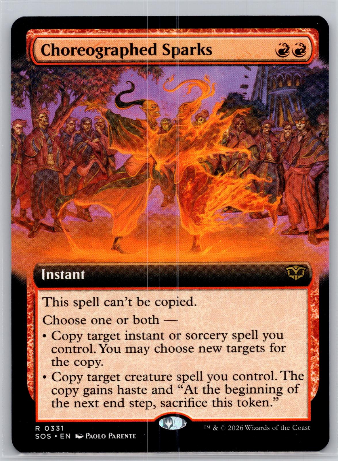Choreographed Sparks (Extended Art) Secrets of Strixhaven M:TG NM