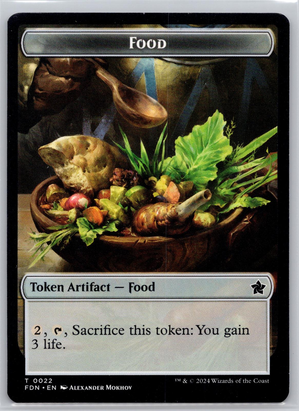 Food // Treasure Double-Sided Token Foundations Magic: The Gathering Near Mint