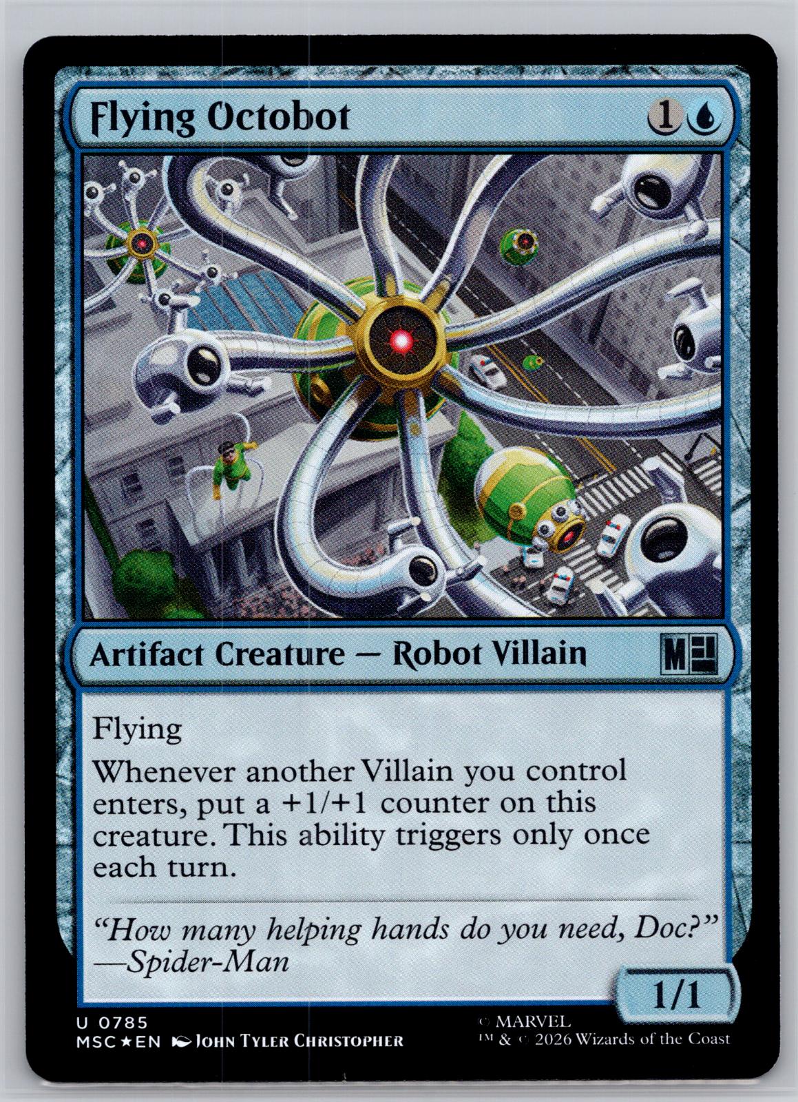 Flying Octobot Commander: Marvel Super Heroes Magic: The Gathering Foil NM