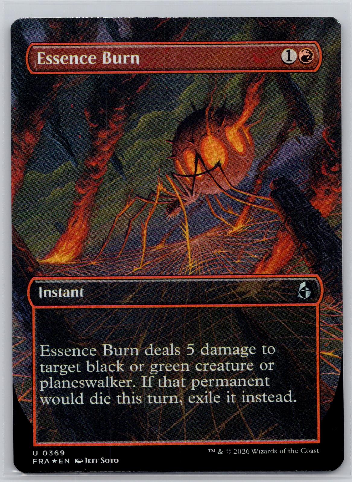 Essence Burn (Borderless) Reality Fracture Magic: The Gathering Foil Near Mint
