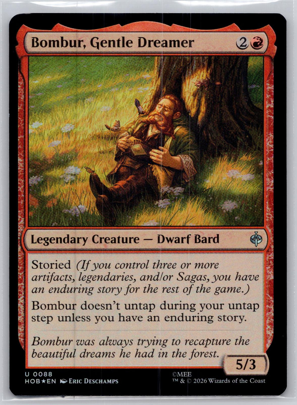 Bombur, Gentle Dreamer The Hobbit Magic: The Gathering Foil Near Mint