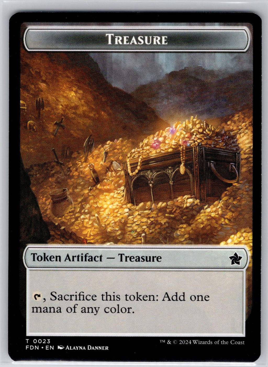 Food // Treasure Double-Sided Token Foundations Magic: The Gathering Near Mint