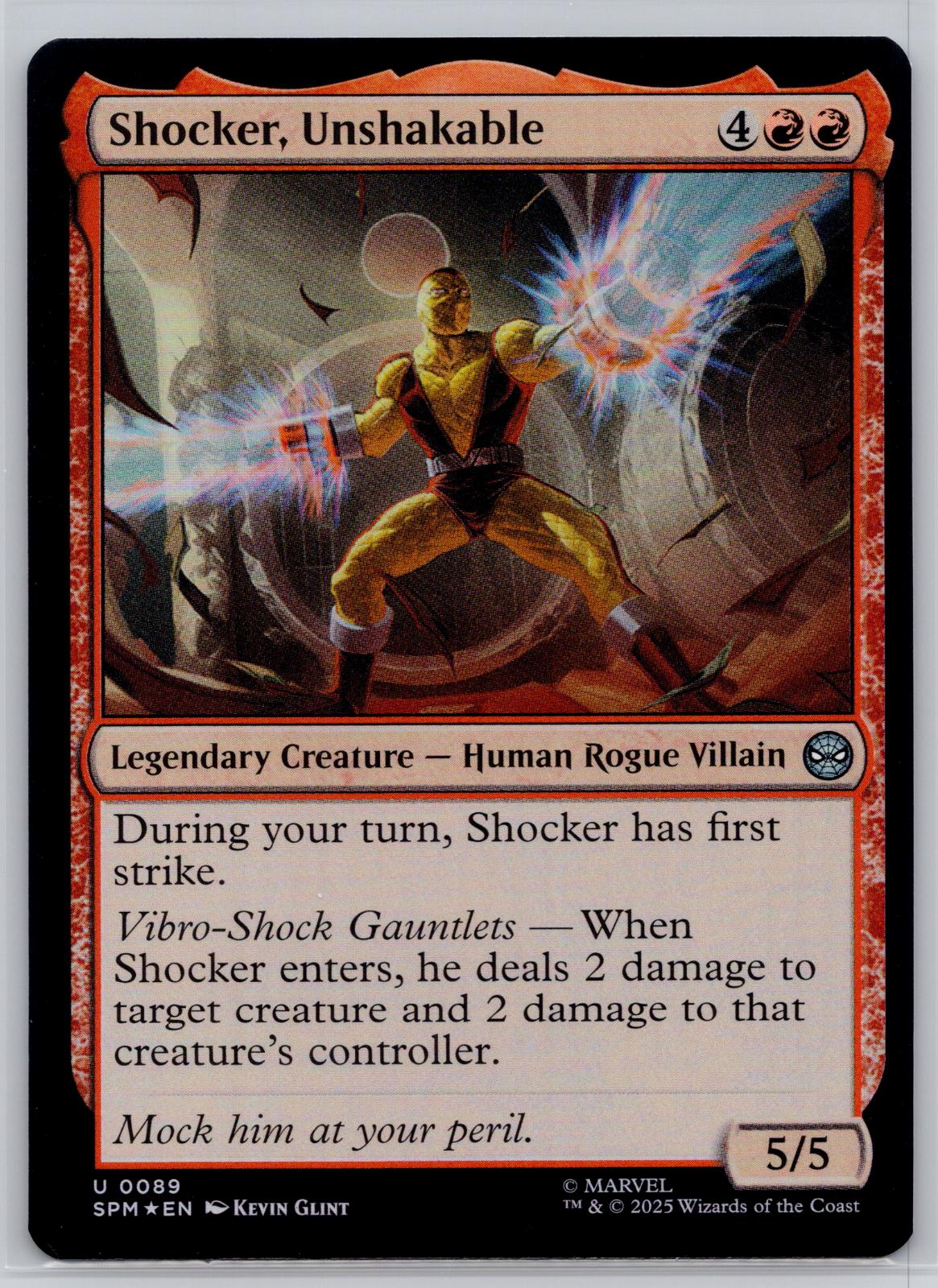 Shocker, Unshakable Marvel's Spider-Man Magic: The Gathering Foil Near Mint
