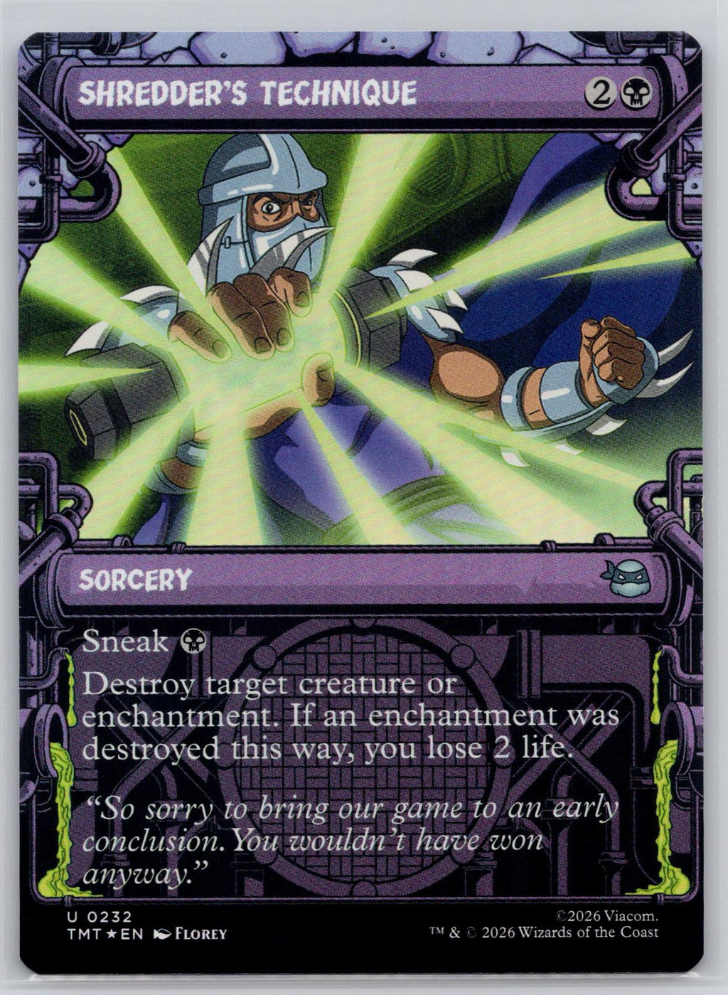 Shredder's Technique (Showcase) Teenage Mutant Ninja Turtles M:TG Foil NM