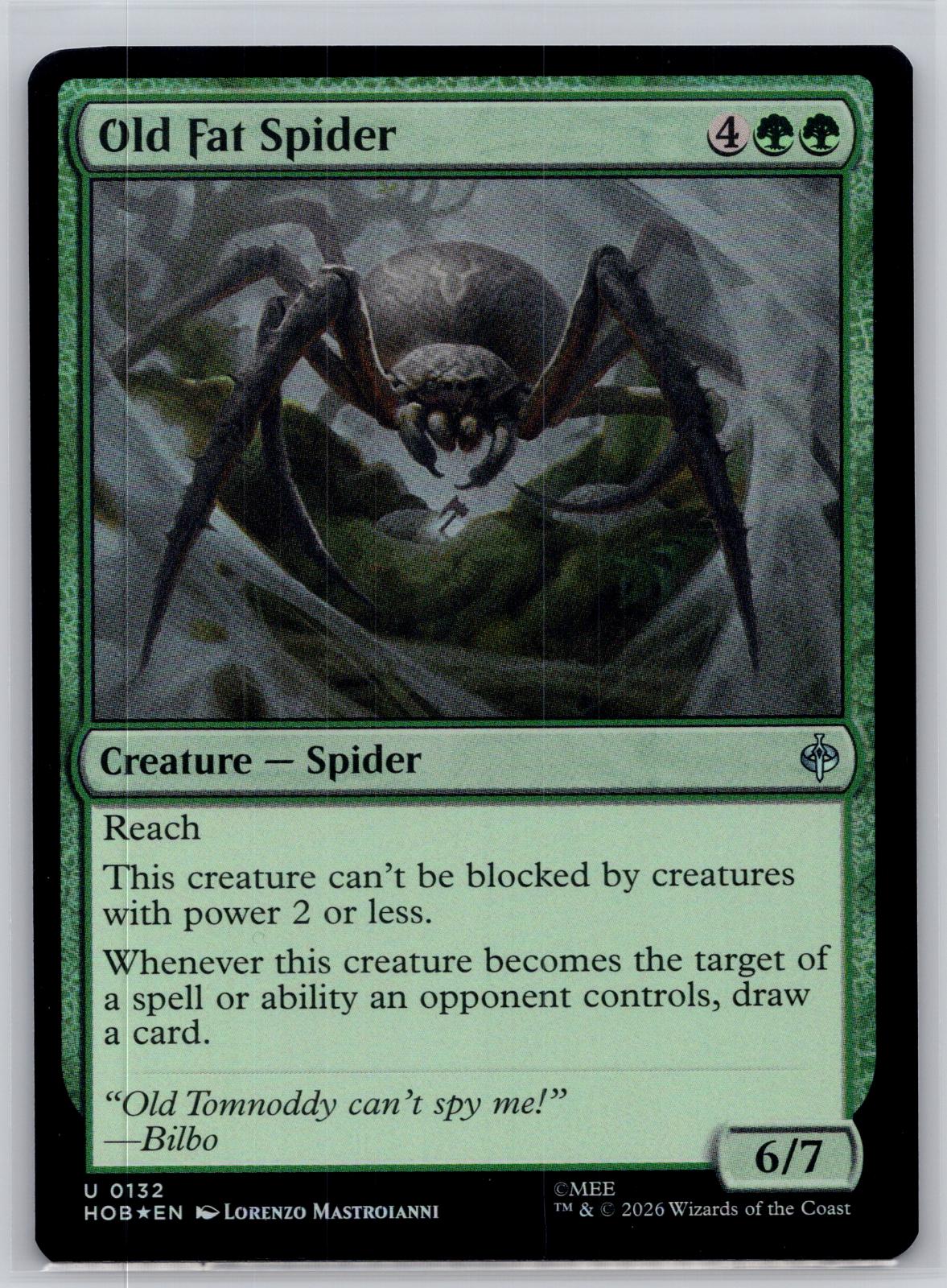Old Fat Spider The Hobbit Magic: The Gathering Foil Near Mint