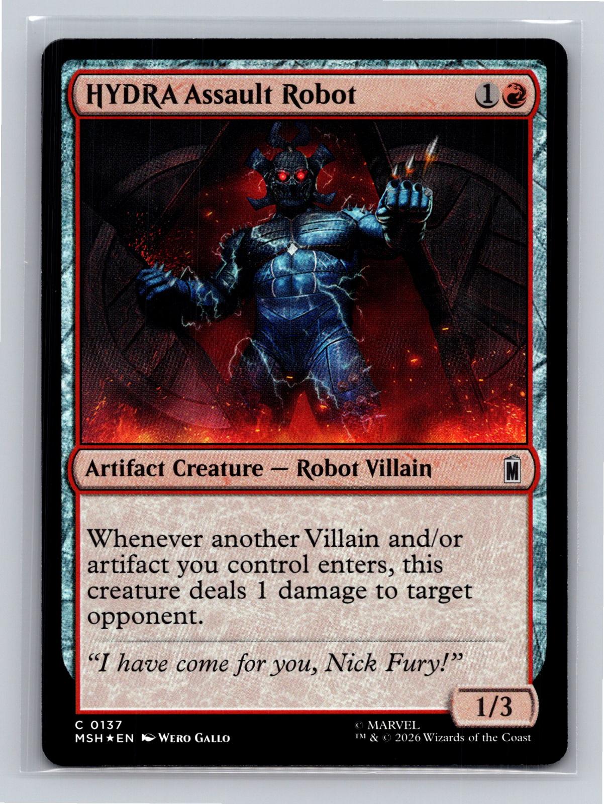 HYDRA Assault Robot Marvel Super Heroes Magic: The Gathering Foil Near Mint