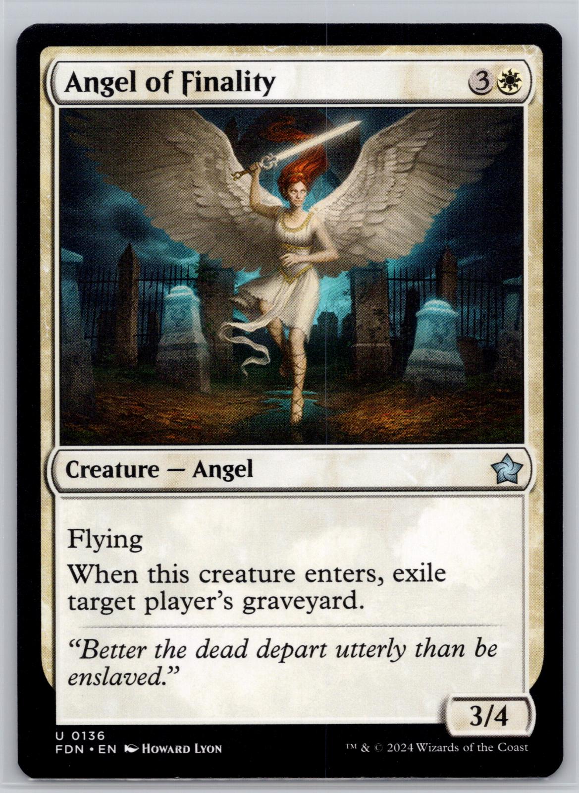 Angel of Finality Foundations Magic: The Gathering Near Mint