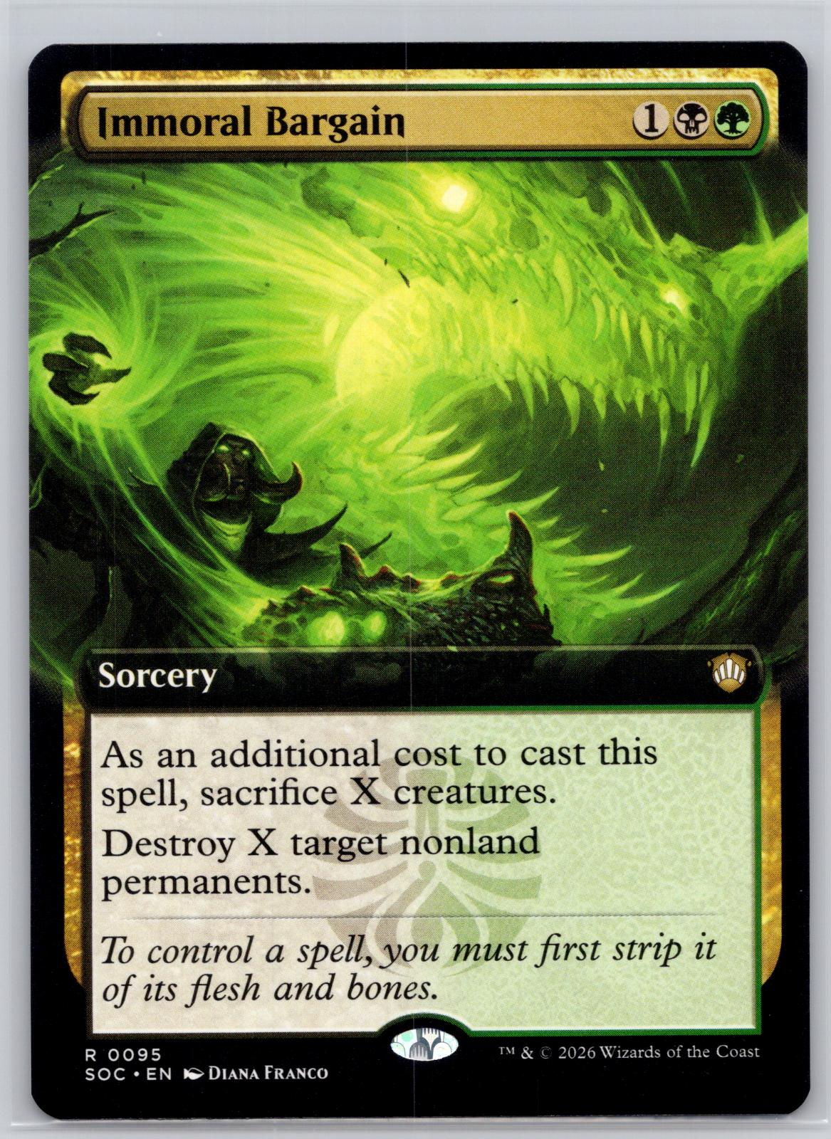 Immoral Bargain (Extended Art) Commander: Secrets of Strixhaven M:TG NM
