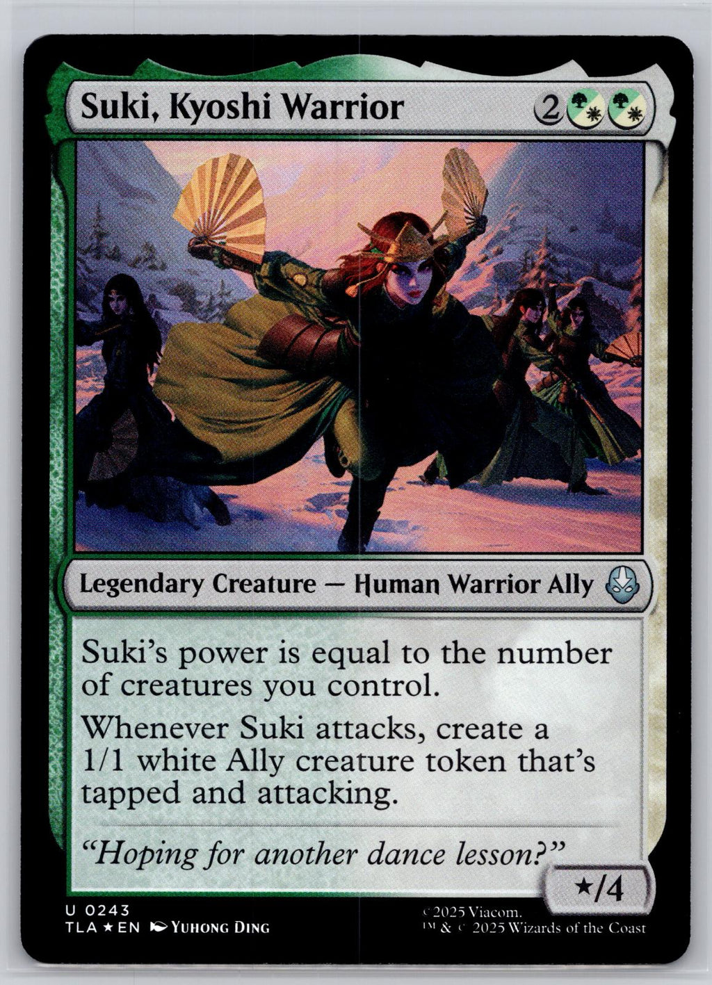 Suki, Kyoshi Warrior Avatar: The Last Airbender Magic: The Gathering Foil NM