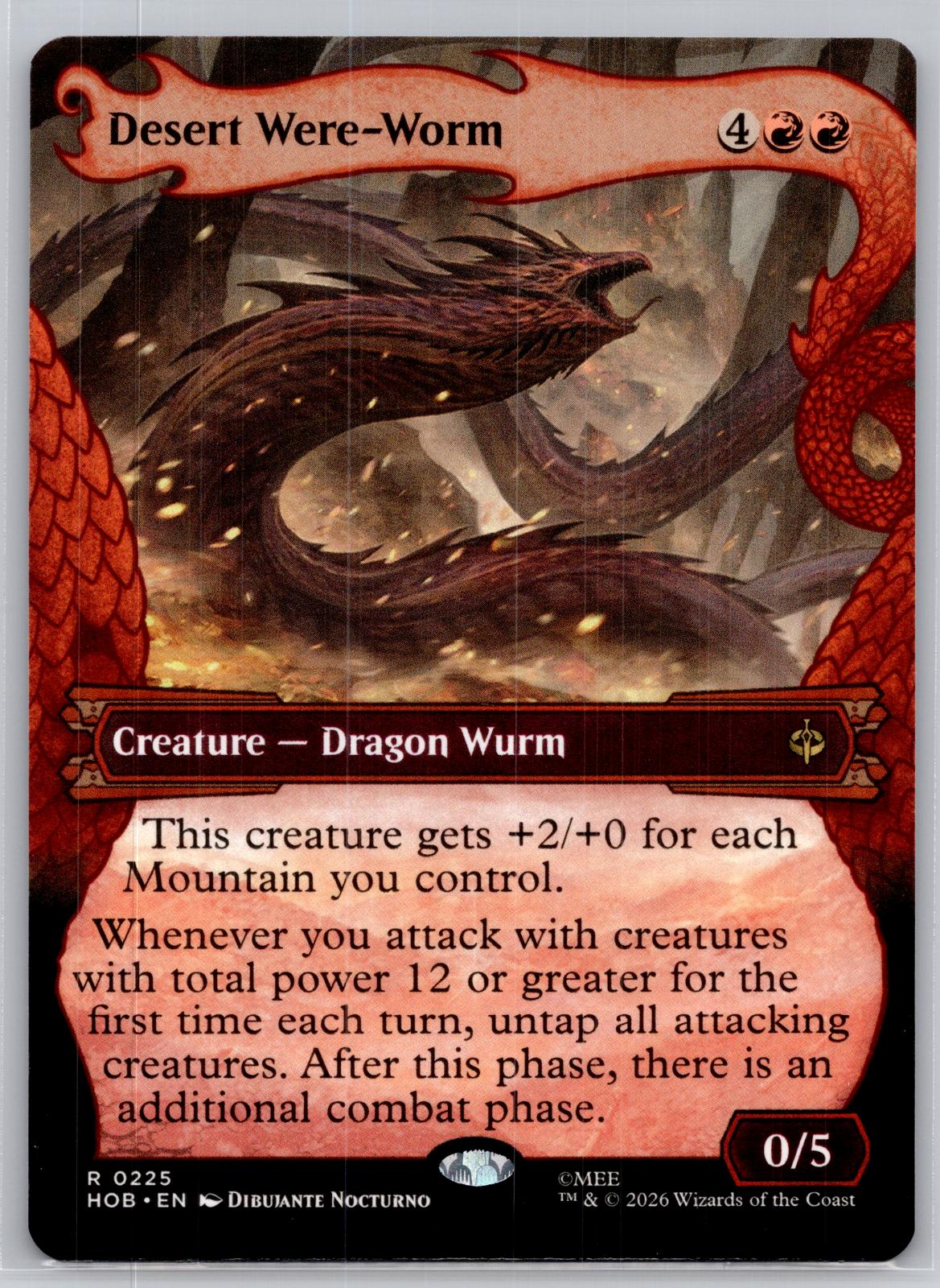 Desert Were-Worm (Showcase) The Hobbit Magic: The Gathering Near Mint