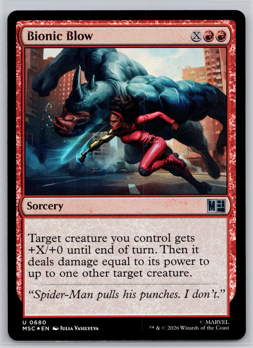 Bionic Blow Commander: Marvel Super Heroes Magic: The Gathering Foil Near Mint