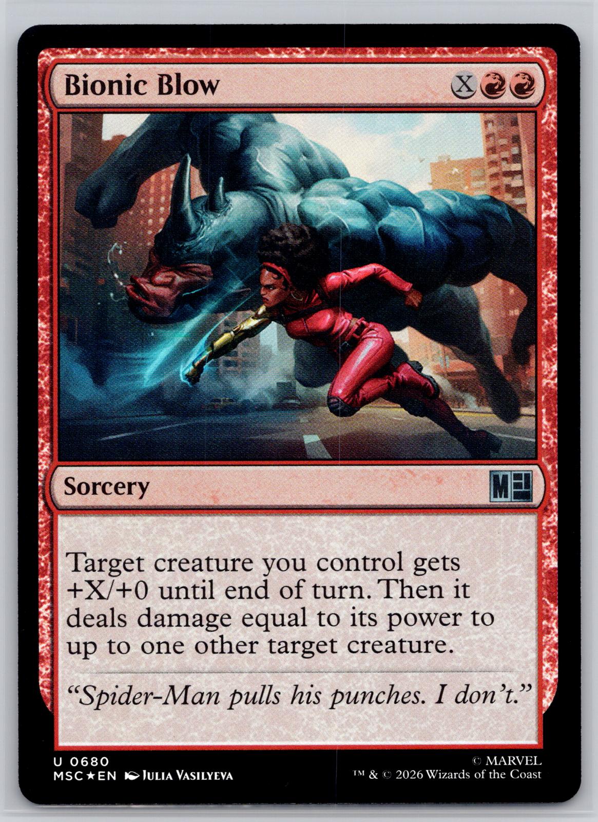 Bionic Blow Commander: Marvel Super Heroes Magic: The Gathering Foil Near Mint