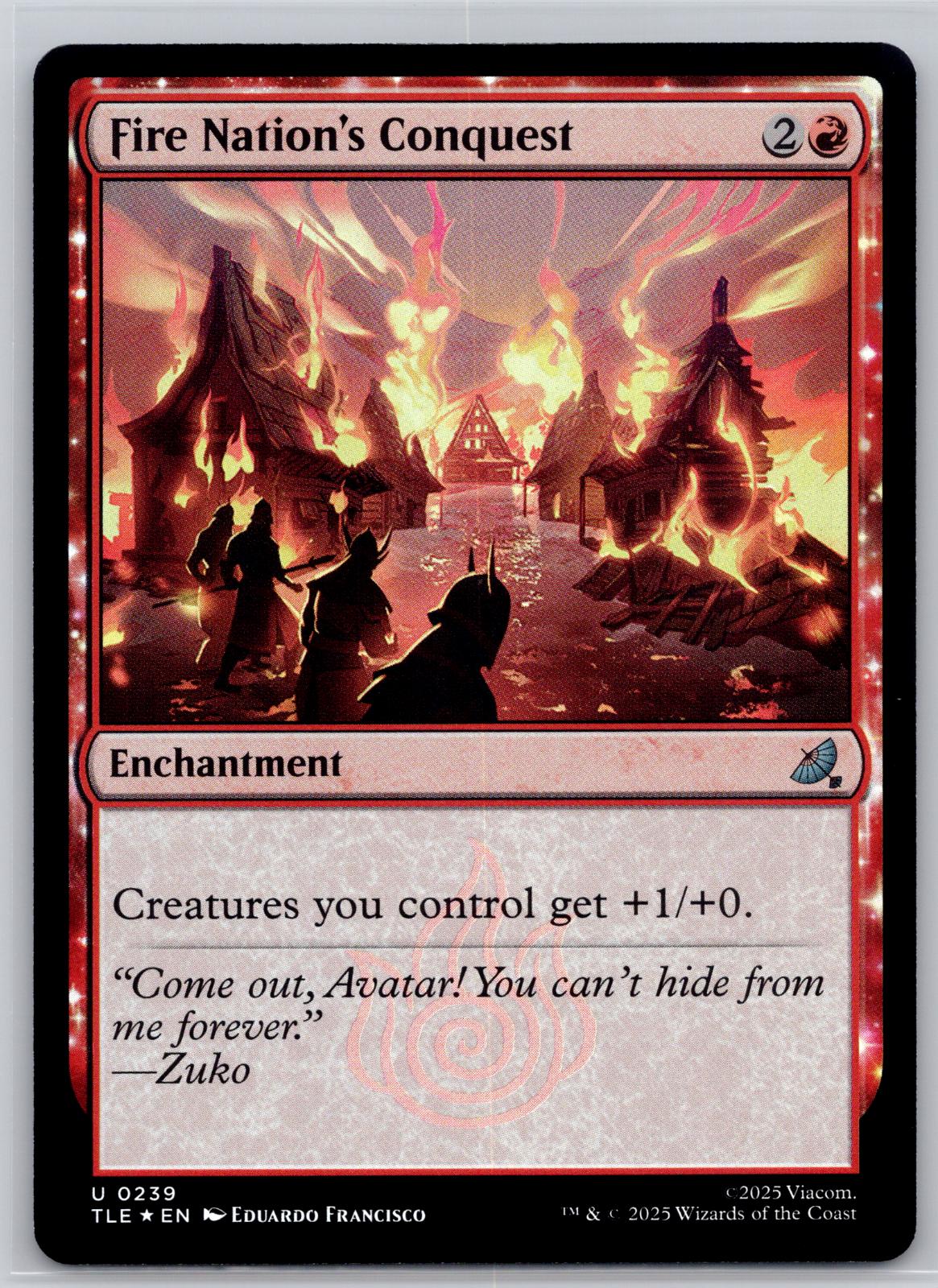 Fire Nation's Conquest Avatar: The Last Airbender: Eternal-Legal M:TG Foil NM