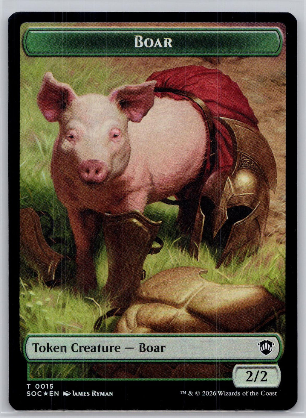 Boar // Frog Lizard Double-Sided Token Holo Commander: SOS M:TG Foil NM