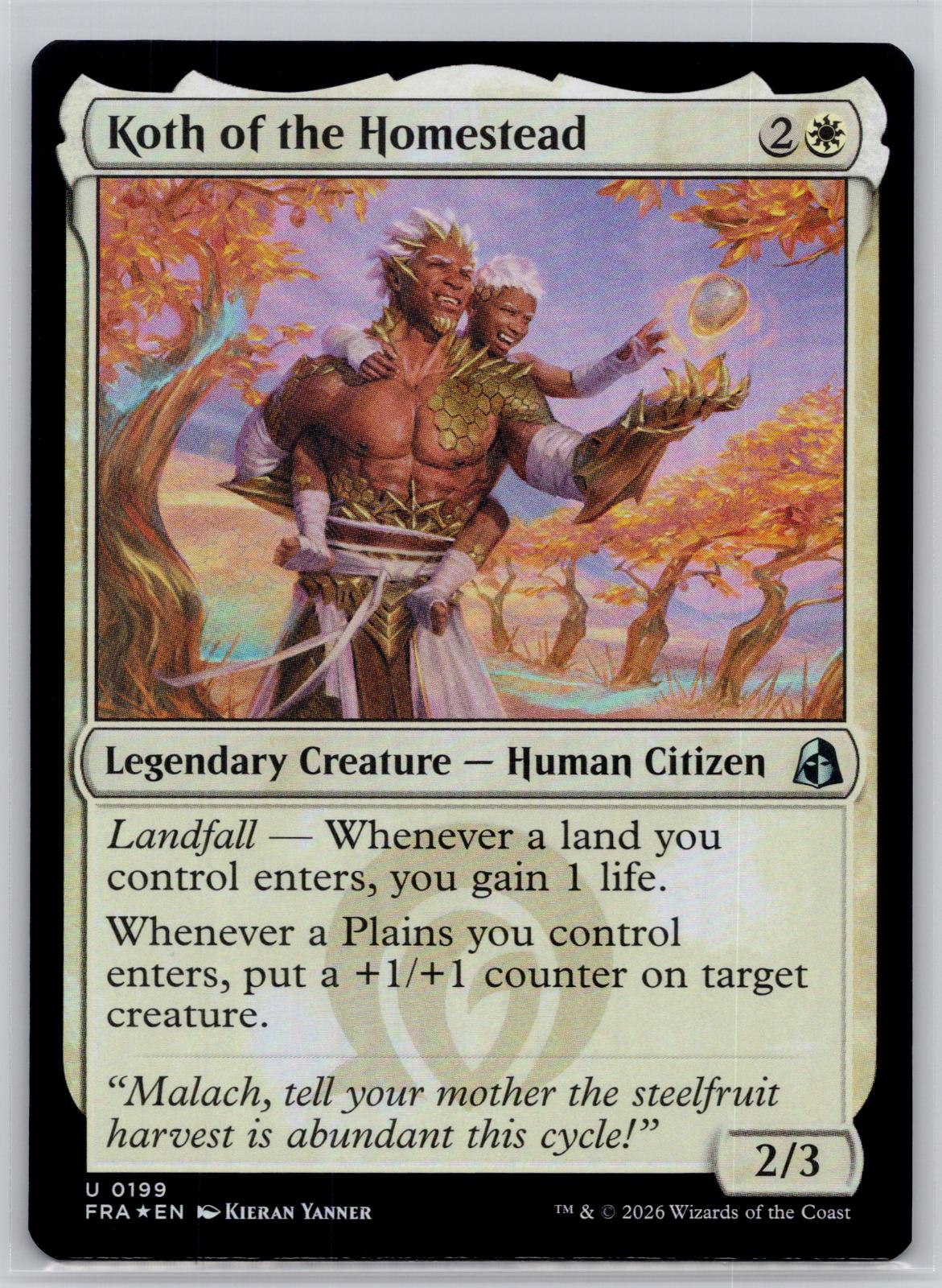 Koth of the Homestead Reality Fracture Magic: The Gathering Foil Near Mint