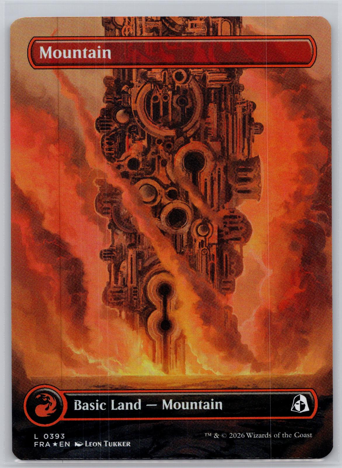 Mountain (Borderless) (0393) Reality Fracture Magic: The Gathering Foil NM