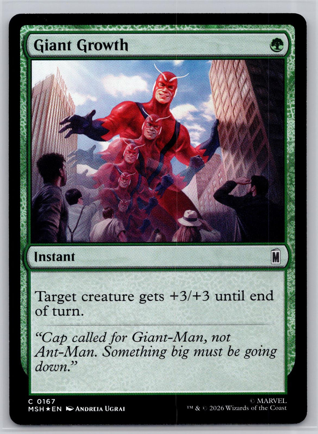 Giant Growth Marvel Super Heroes Magic: The Gathering Foil Near Mint