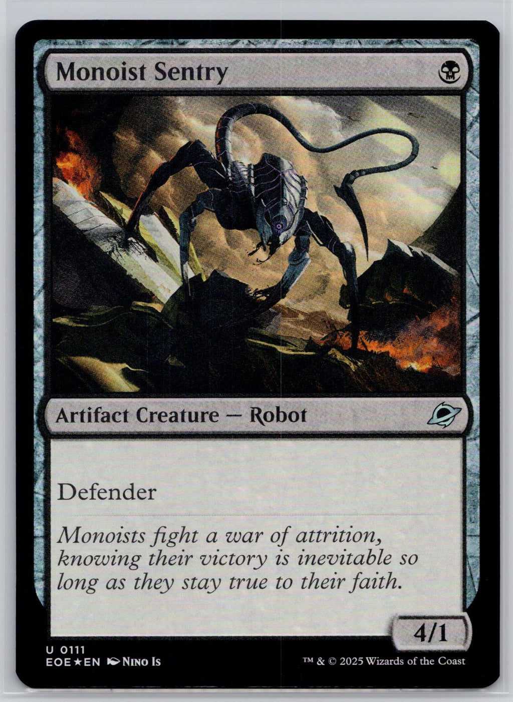 Monoist Sentry Edge of Eternities Magic: The Gathering Foil Near Mint