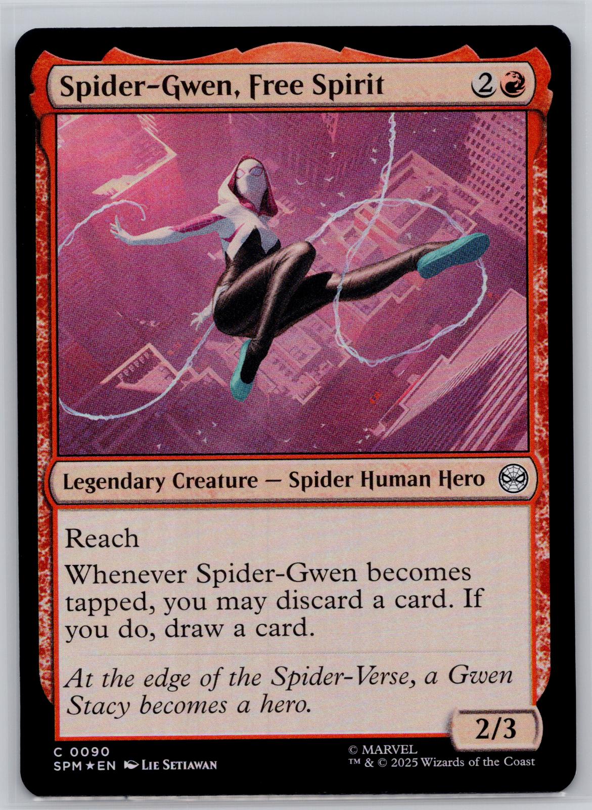 Spider-Gwen, Free Spirit Marvel's Spider-Man Magic: The Gathering Foil Near Mint
