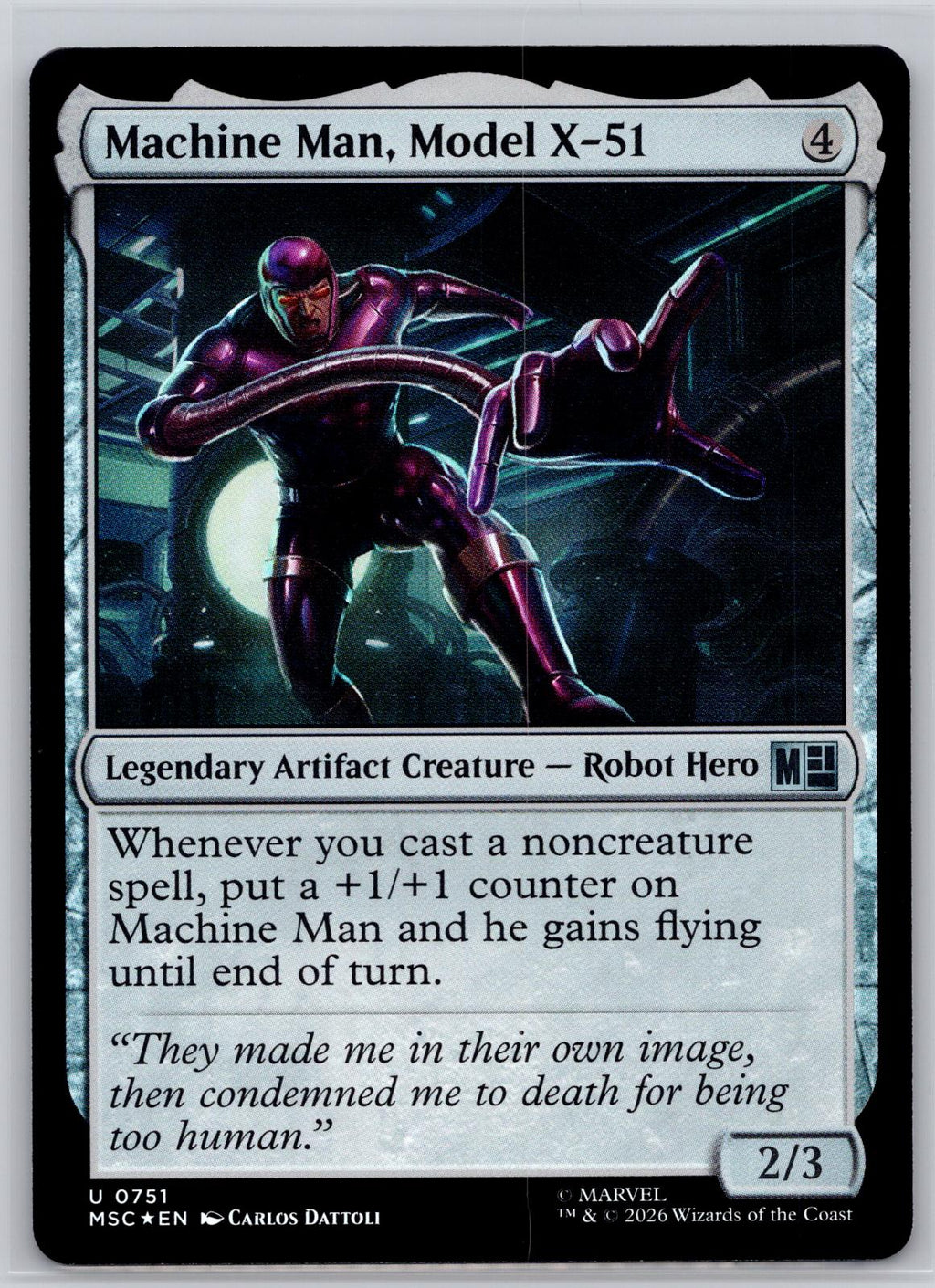 Machine Man, Model X-51 Commander: Marvel Super Heroes M:TG Foil NM