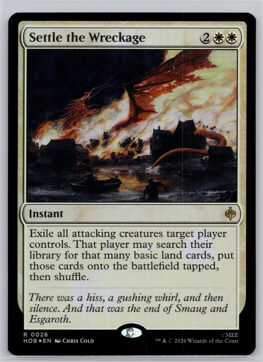 Settle the Wreckage The Hobbit Magic: The Gathering Foil Near Mint