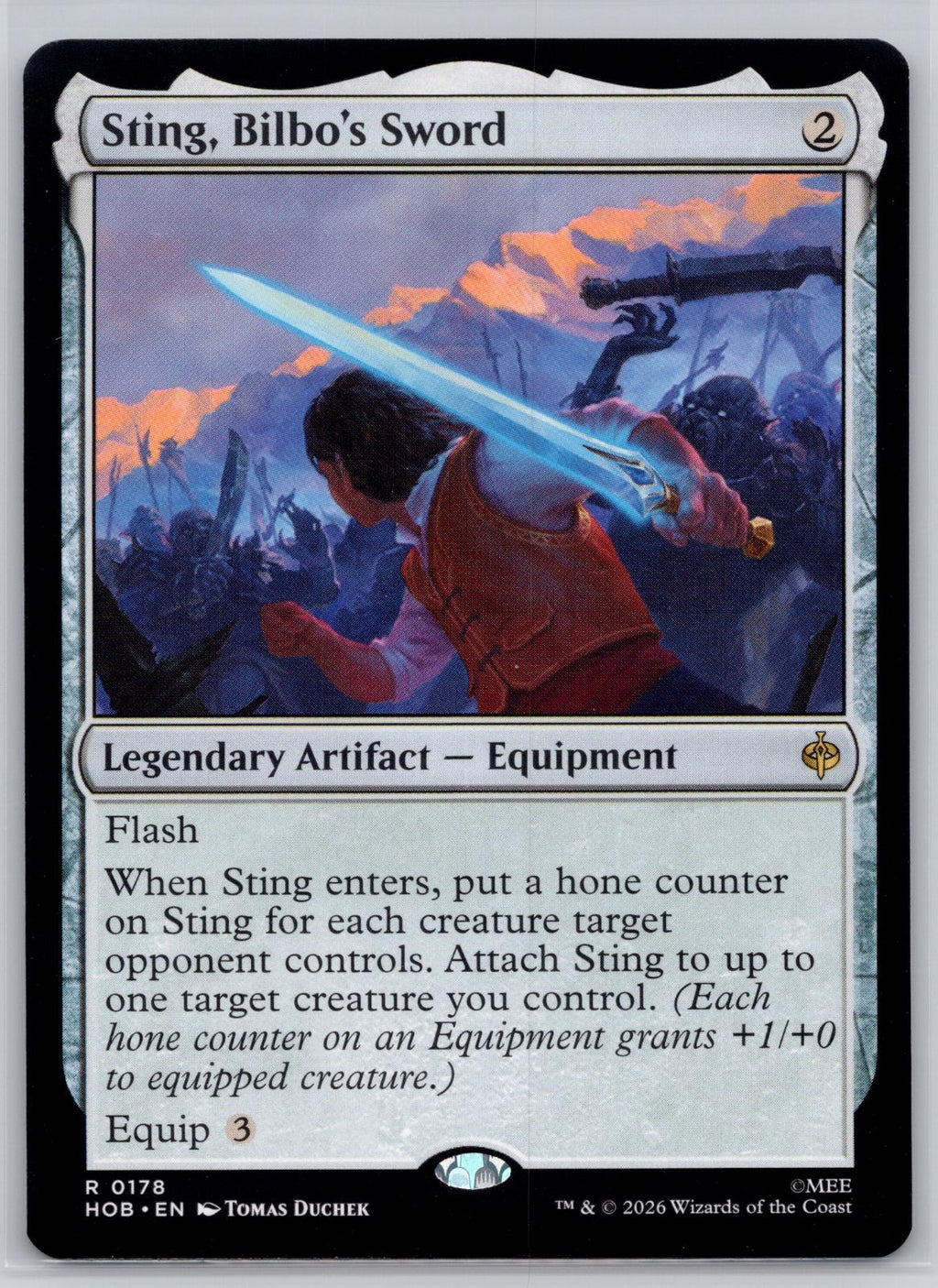 Sting, Bilbo's Sword The Hobbit Magic: The Gathering Near Mint