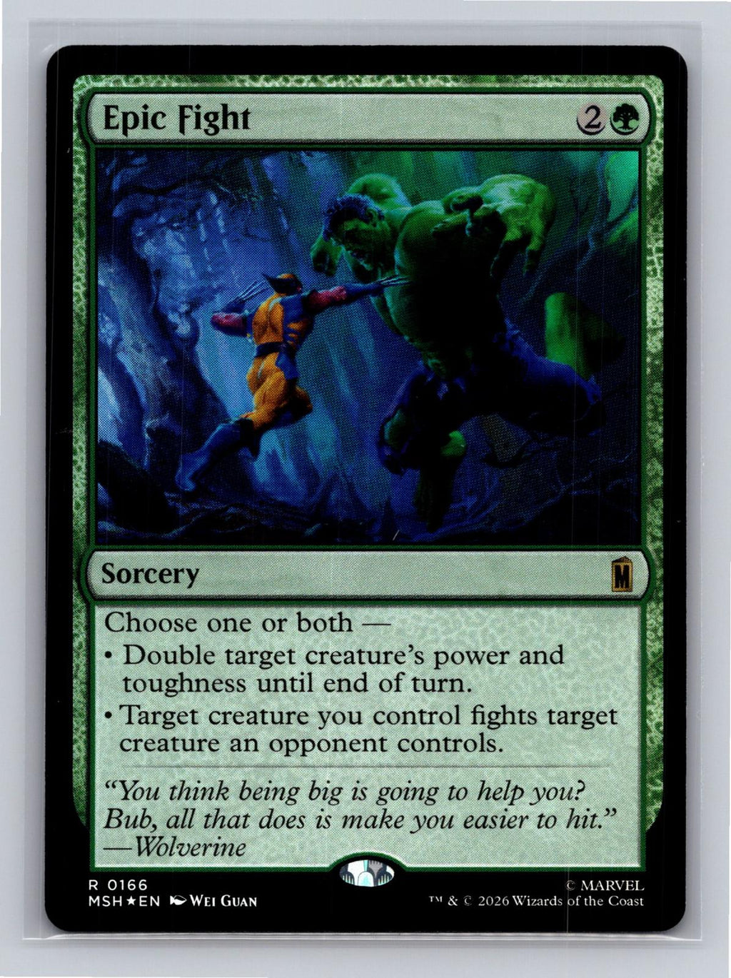 Epic Fight Marvel Super Heroes Magic: The Gathering Foil Near Mint
