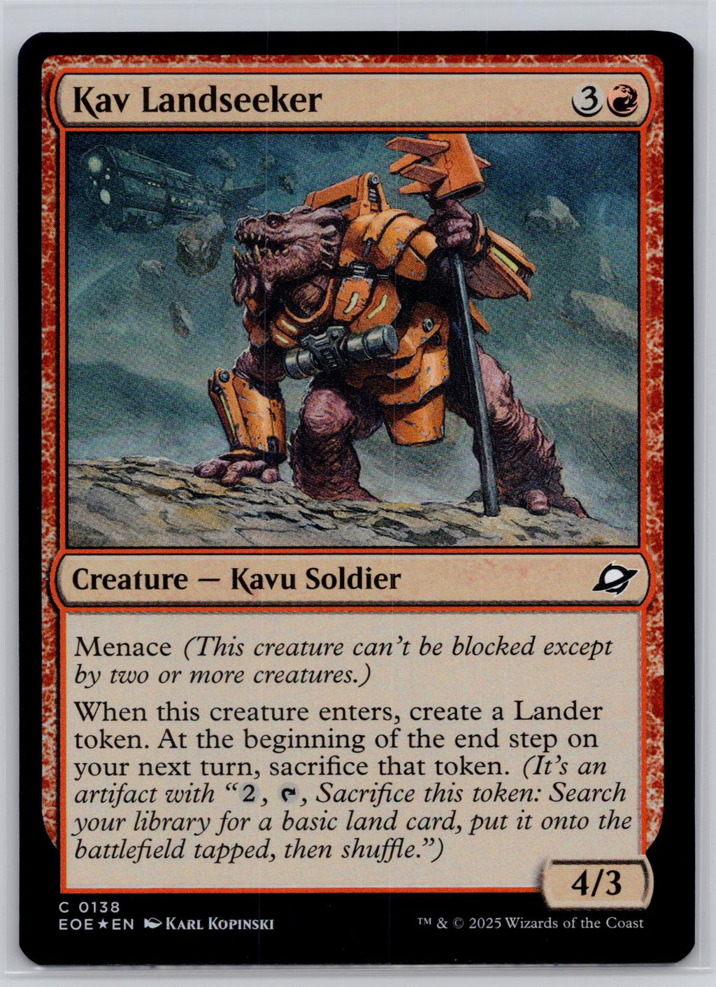 Kav Landseeker Edge of Eternities Magic: The Gathering Foil Near Mint