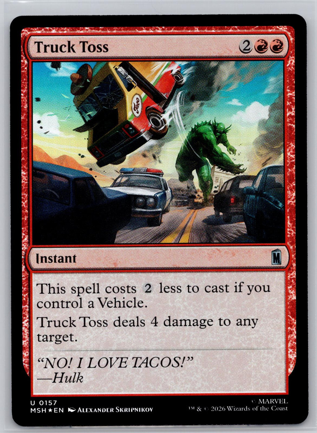 Truck Toss Marvel Super Heroes Magic: The Gathering Foil Near Mint