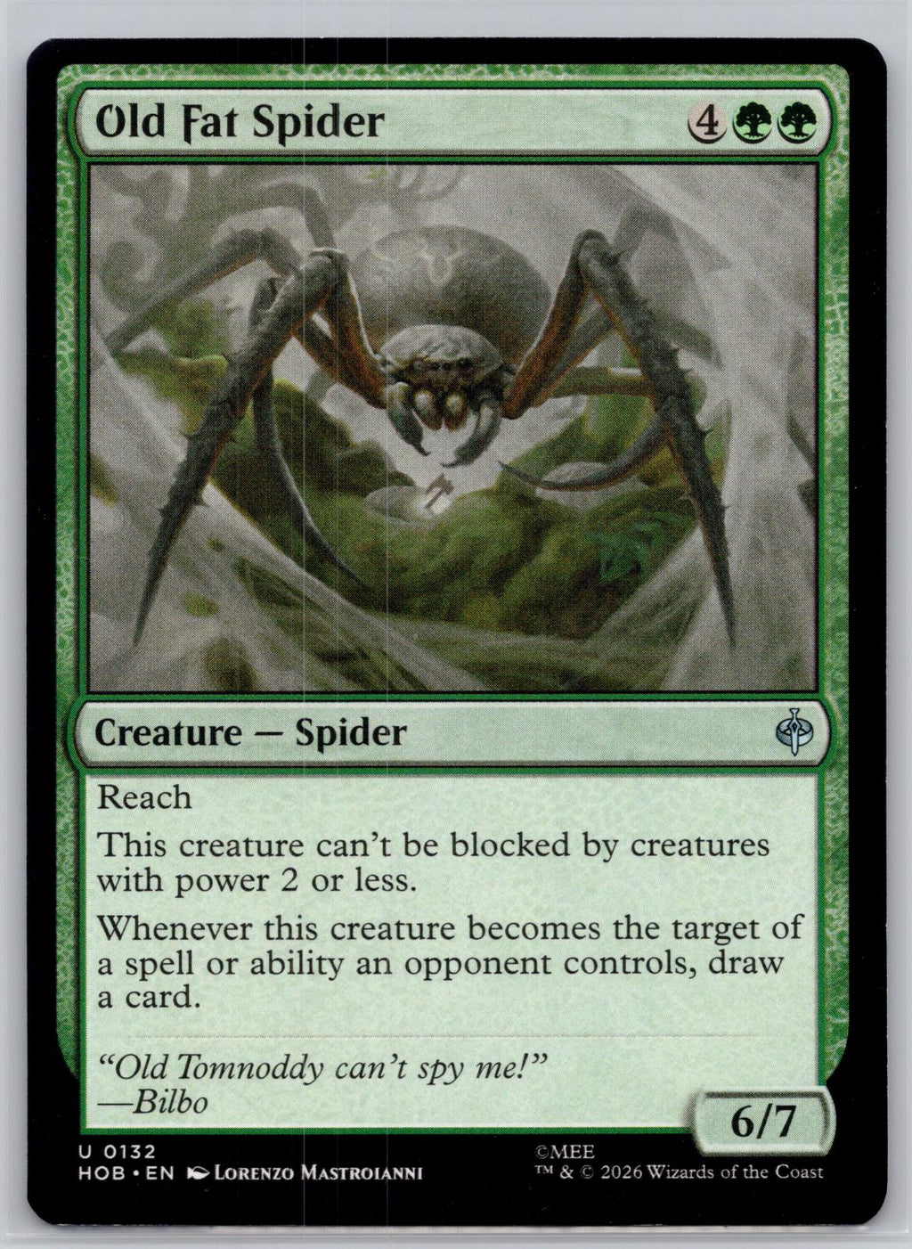 Old Fat Spider The Hobbit Magic: The Gathering Near Mint