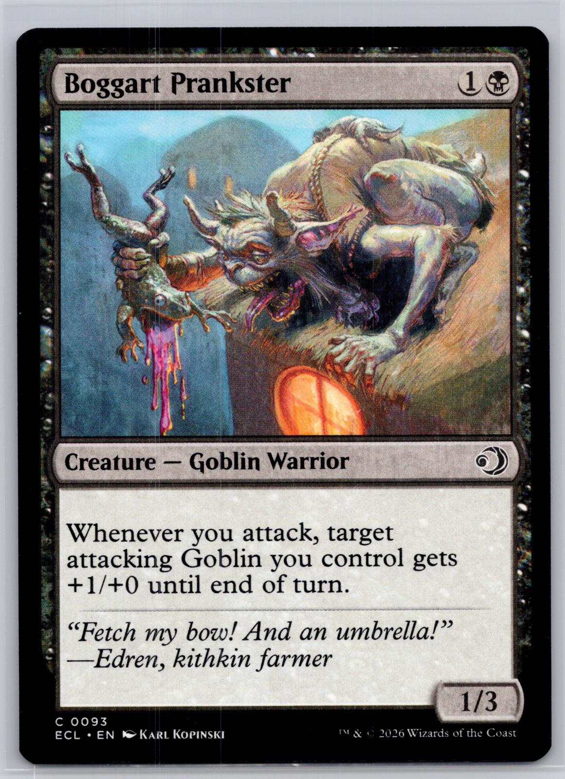 Boggart Prankster Lorwyn Eclipsed Magic: The Gathering Near Mint