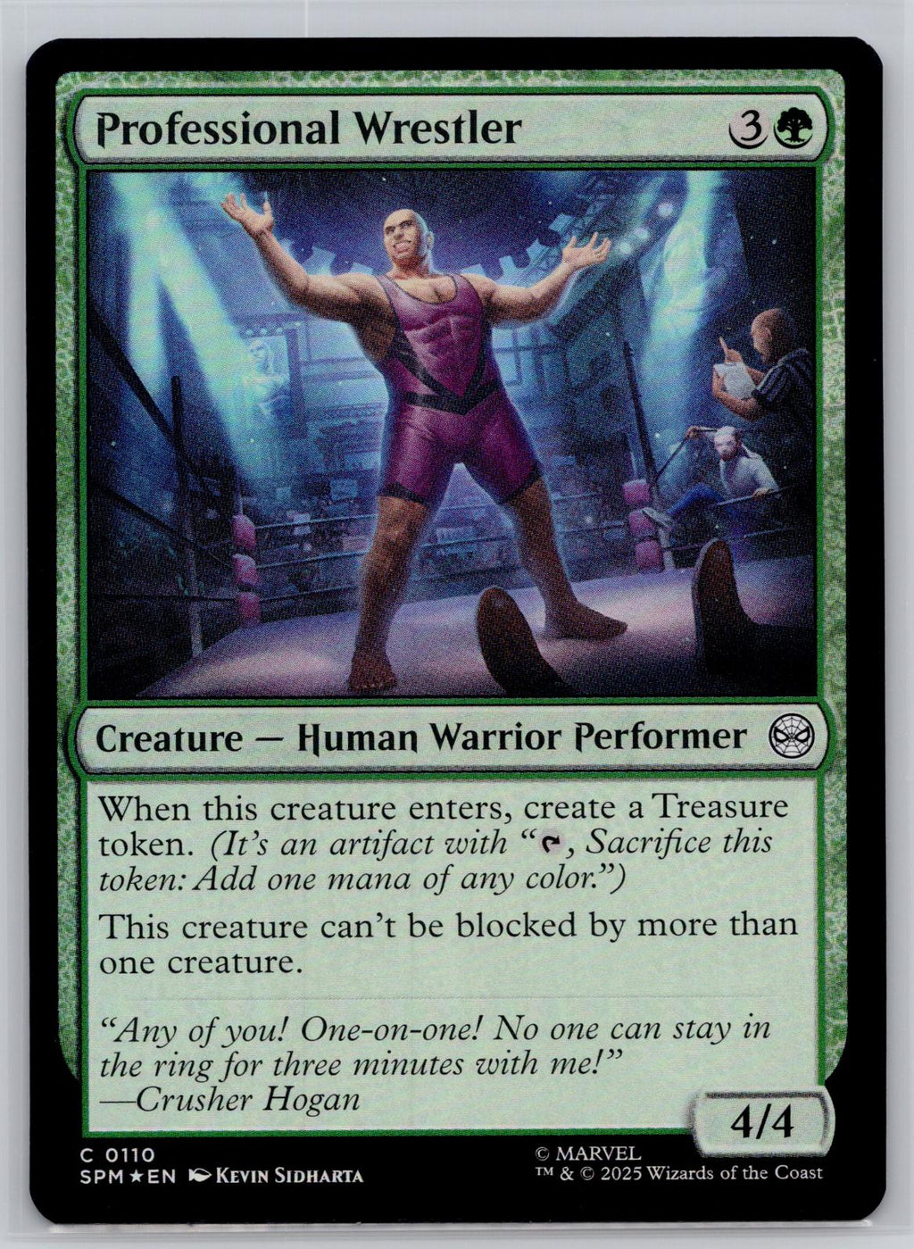 Professional Wrestler Marvel's Spider-Man Magic: The Gathering Foil Near Mint