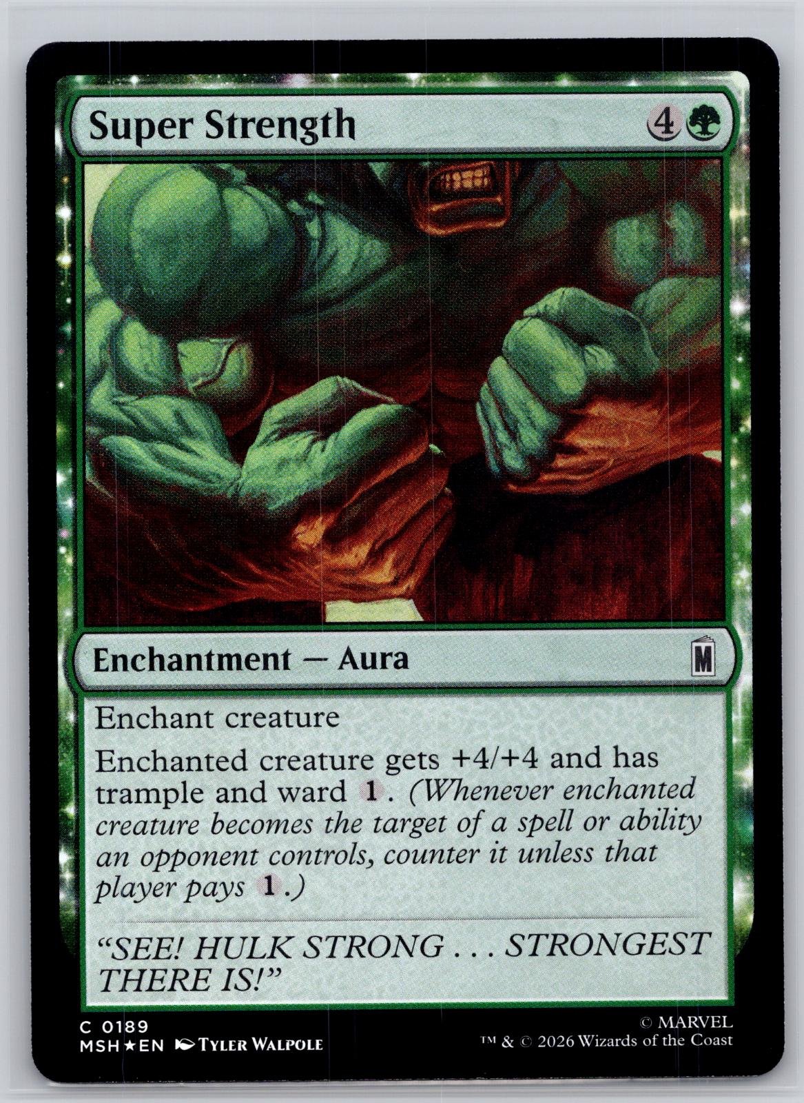 Super Strength Marvel Super Heroes Magic: The Gathering Foil Near Mint